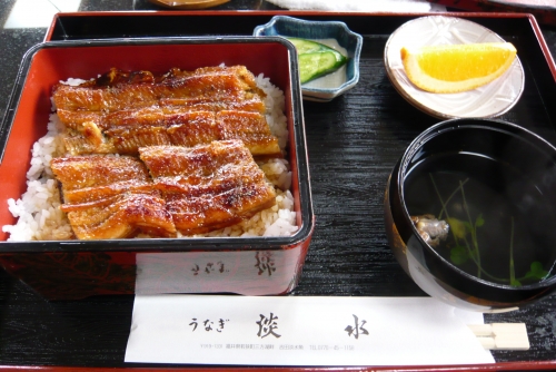 ▲「淡水」の鰻重（並）