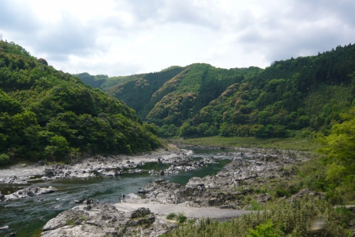 ▲日本一の清流というだけあって綺麗でした。